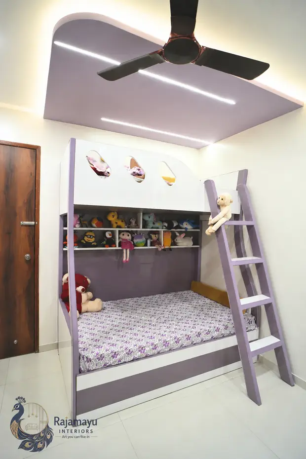 Bunk bed with study and storage