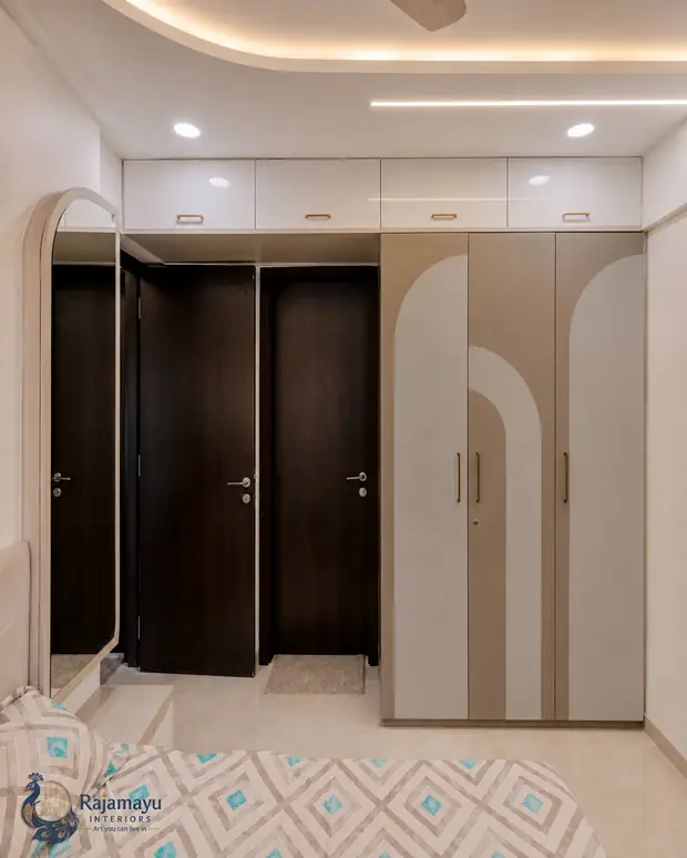 Fitted wardrobes with loft storage
